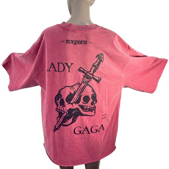 Lady Gaga Tour Shirt Mayhem Ball Skull Killah Concert Merch 2025 Raw Hem XXL - Picture 5 of 7